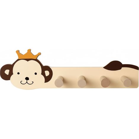 Porte-manteau pour chambre d'enfant MINI ZOO, 35,5 x 6,5 x 10 cm (1/2)