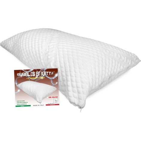 SOTTO FEDERA Antiacaro ANALLERGICA BRIGITTE massaggiante BUBBLES cm. 50x120 misura Francese Piazza e Mezza (1/5)