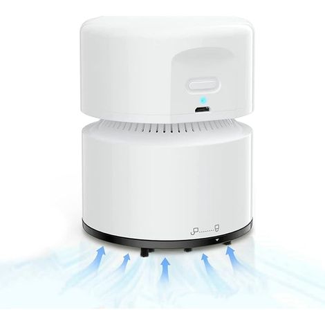 Aspirateur de Table sans Fil, Mini Aspirateur de Bureau, Blanc (1/4)