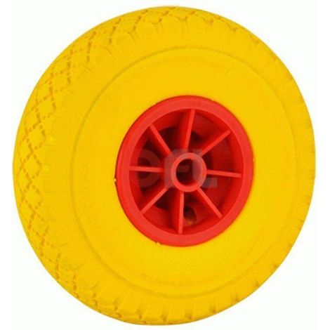 RUOTA PIENA ANTIFORATURA CARRELLI CERCHIO PLASTICA mm.260x85 foro 20 DF 314719