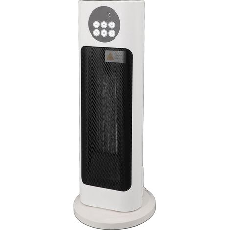 Oszillierender Keramik-Turmheizer, 1500 W, 70° Abstrahlwinkel, geräuschlos, mit Fernbedienung und Timer, EU-Stecker, 220 V (1/5)