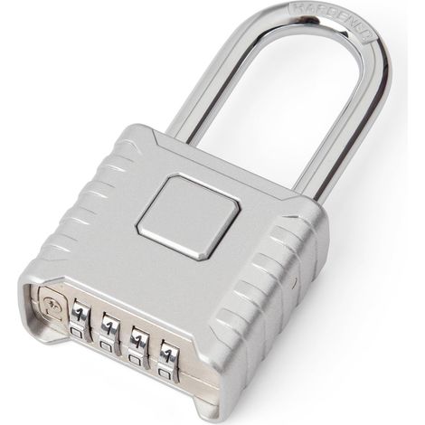 Cadenas à combinaison haute performance pour extérieur, cadenas à combinaison 4 chiffres en acier inoxydable de 52 mm, résistant aux intempéries, avec anse en acier trempé de 8 mm de diamètre.