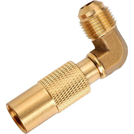 Adaptateur coudé à propane pour plaques de cuisson de table, raccord de conversion basse pression évasé mâle 3/8", compatible avec les modèles de 17 et 22 pouces, noir (1/5)