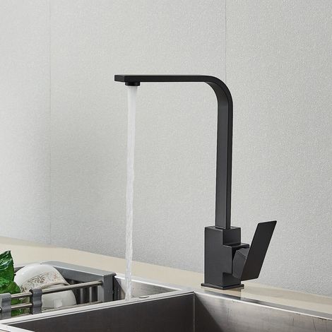 Robinet Cuisine d'Évier à Arc Élevé pulvérisateur escamotable 2 Modes de Pulvérisation en Laiton Mitigeur Evier Rabattable Fenêtre en Laiton Acier Inox 304 (1/5)
