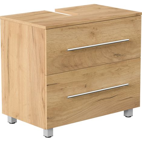 Universal Unterbau auf Standfüßen 70 cm SoftClose eiche gold