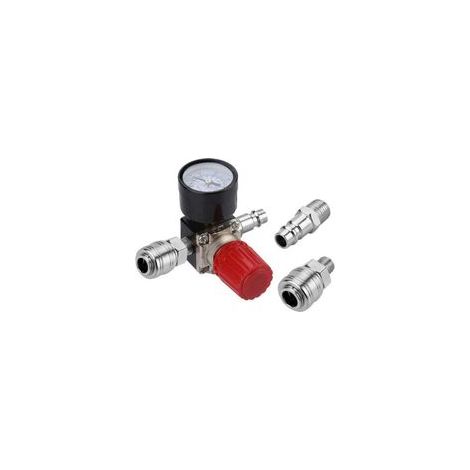Régulateur de Pression d'Air Trois voie valve 1/4 Pouce Manomètre à Air Régulateur pour compresseur (Nouveau 3 voie valve) (1/3)