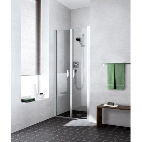 Kermi LIGA Pendeltür PTD 1000 x 2000mm  silber mattglanz ESG klar