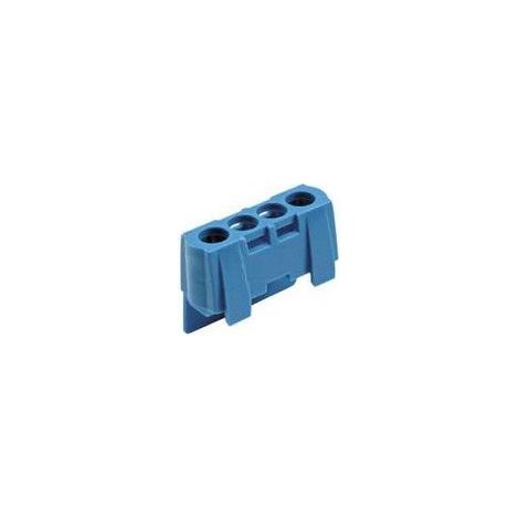 Capot de protection plastique bleu 4 trous pour pour bornier laiton IP20 SCHNEIDER 13589 (1/2)