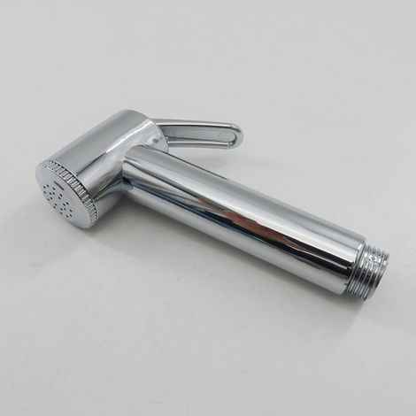 Pulvérisateur de bidet portatif pour le lavage des fesses, pommeau de douche portable en forme de pistolet, pistolet de pulvérisation de toilettes en plastique électroplaqué.