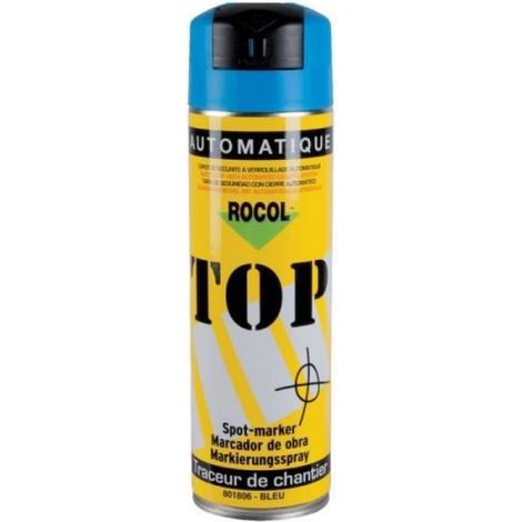 Traceur de chantier - - Marqueur aérosol bleu - 650 ml - Résistant - Haute visibilité