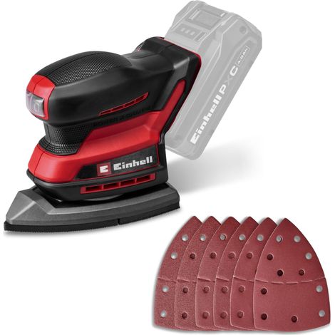 Einhell Levigatrice multifunzione TE-OS 18/150-2 Li Power X-Change (18 V, 24000 giri/min, circuito oscillante da 2 mm, raccoglipolvere, attacco aspirazione, inclusa 6 carte abrasive, senza batteria) (1/5)