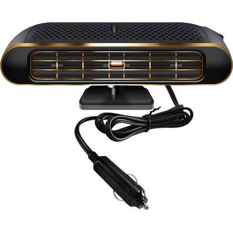 Car heater, black and gold color scheme, high-power cooling and heating, with defrosting and defogging functions. (1/4)