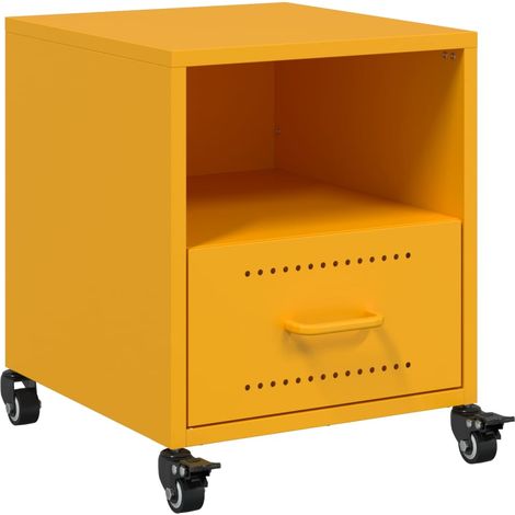 Maison Exclusive - Nachttisch Senfgelb 36x39x43,5 cm Stahl