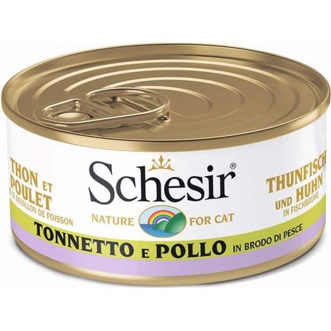 Schesir Cat 70gr Filetti di Tonno e Pollo in Brodo