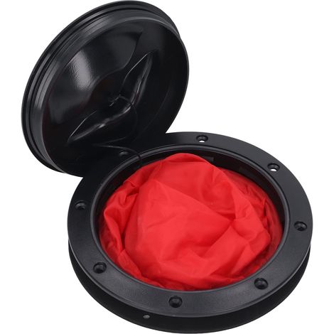 Couvercle de Trappe de Pont étanche et Résistant aux Chocs, pour Bateau, Kayak, Pêche, Voile, Noir + Rouge (1/5)