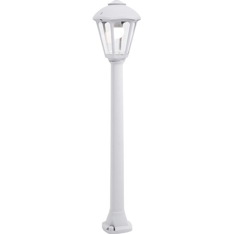 Lampione giampy 1xe27 ip55 l.21xw.21xh.21xh.99,5cm resina bianca