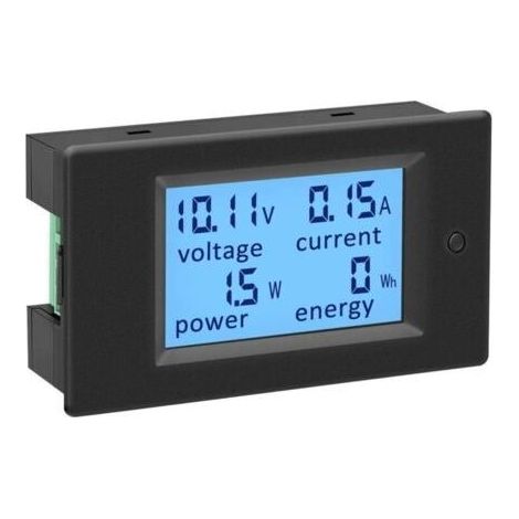 Voltmetre Amperemetre 12V Testeur Indicateur Tension Courant Puissance énergie Numerique DC 6.5-100V 100A Volt Ampere Watt Multimètre LCD Afficher Panneau,dyk. (1/4)