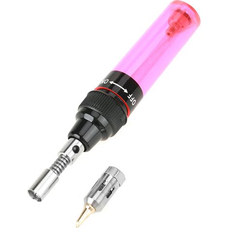 Cordless Butane Gas Blow Torch Soldering Iron Gun Welding Pen Tool 1300℃ (Red)