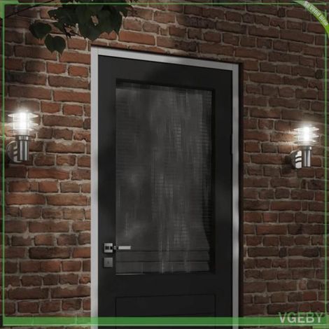 Applique murale d'extérieur - FAFEISY - 4006229 - Argenté inox - IP44 - Lot 2 pièces (diffuseur PC) (1/5)