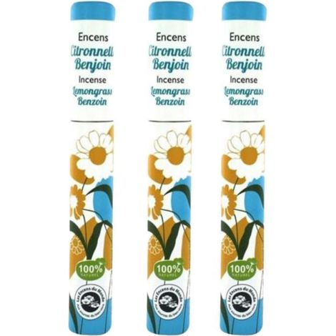 Encens végétal citronnelle et Benjoin 90 bâtonnets de 30 min