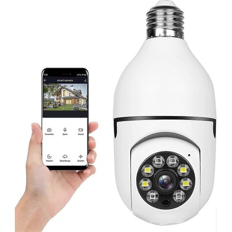 Smart Home WIFI Bulb, Mini Camera, LED Night Vision, CCTV (1/3)