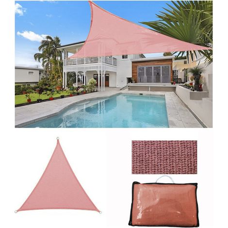 Toldo de Vela Triangular Rojo 3,6x3,6x3,6m (1/5)