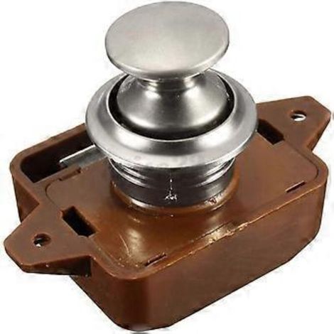 Loquet à bouton-poussoir, serrure de porte sans clé, serrure pour placard, tiroir, porte de camping-car, caravane, armoire, poignée, serrure pour van à chevaux, meubles de camping-car, serrure sans cl (1/5)