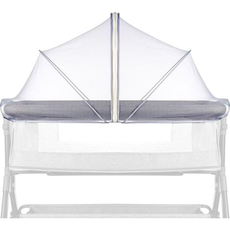 Moustiquaire pour berceau, anti-insectes, punaises de lit et chats, fermeture éclair à double sens, blanche (1/5)