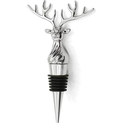 Bouchon de bouteille tête de cerf - Bouchon de bouteille de vin, bouchon de conservation de vin réutilisable et original, Chr (1/5)
