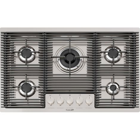 Foster Milanello 5F. Colore del prodotto: Acciaio spazzolato, Posizionamento dell'apparecchio: Da incasso, Dimensione della larghezza del piano cottura: 80 cm. Tipo di controllo: Manopola... - 7682000 (1/2)