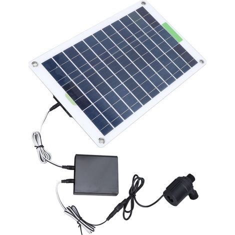 Pompa idraulica solare professionale in silicio monocristallino, prevalenza di 5 m (16,4 piedi), 100 W, con serbatoio di accumulo energetico.
