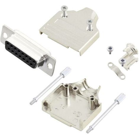 MH Connectors MHDM15-DB15S-K Kit embase SUB-D femelle 180 ° Nombre de pôles: 15 fût à souder 1 pc(s) (1/3)