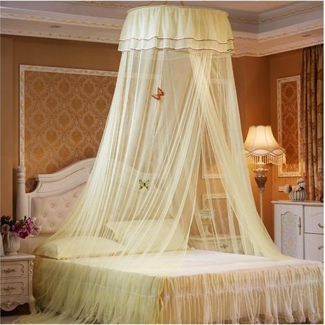 Moskitonetz, kuppelförmiges Hängemoskitonetz, Moskitonetz für Doppelbetten, Hängemoskitonetz, dient als Mückenschutz im Schlafzimmer und als Dekoration (1/5)