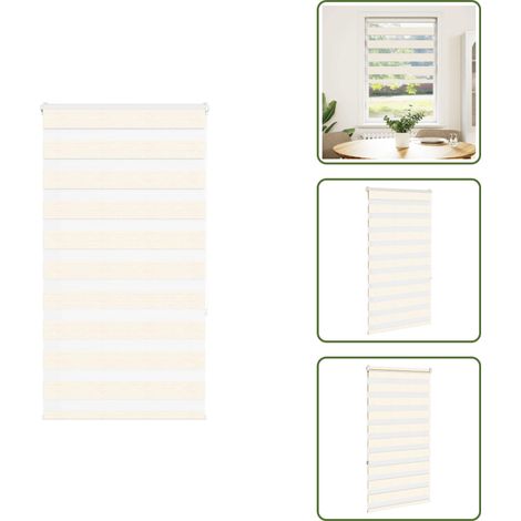 vidaXL Zebrarollo Marmorbeige 80x150 cm Stoffbreite 75,9 cm Polyester (1/5)
