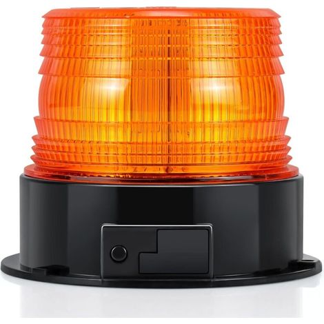 Feu d'avertissement LED orange, feu clignotant magnétique, pour véhicules avec prise allume-cigare (1/4)
