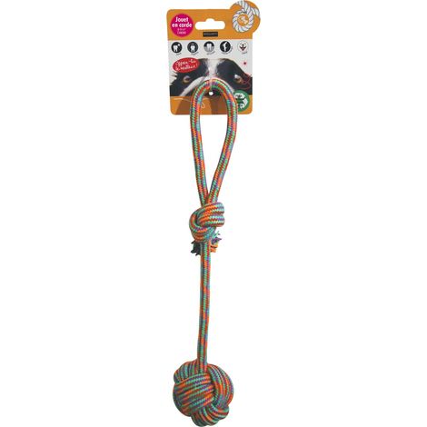 Jouet Corde Nœud Palomar pour Chien Corde à Mâcher Jouet Résistant en Corde pour Chien Nœud Palomar