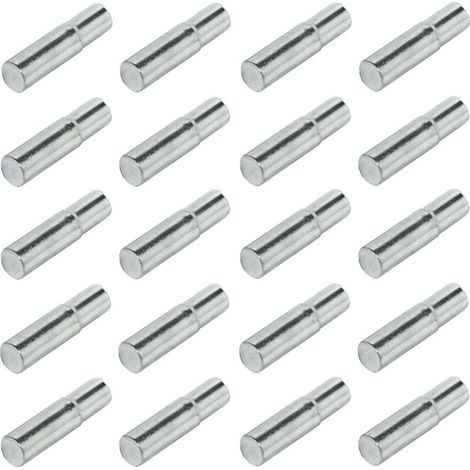 Lot de 20 taquets à tenon universel 5mm – Acier pour meubles – Capacité de charge 80kg – Longueur 22mm – Support 2,75mm (1/2)
