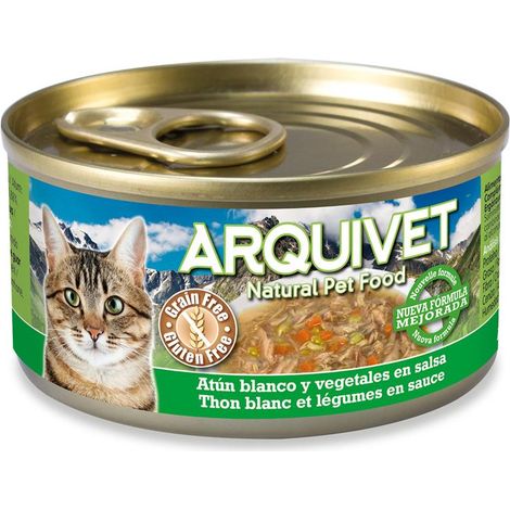 Arquivet Katzenfutter mit weißem Thunfischgeschmack und Gemüse, 80 g