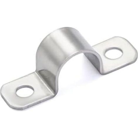 CSPARKV 20 Pièce Clips Câble 2 Trous fixation pour tube Acier inoxydable 304 accroche cable taille mini fixation câble électrique pour la fixation des fils Ø 10 mm (1/5)