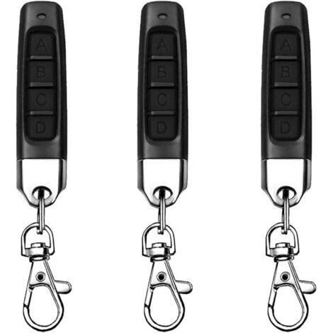 Confezione da 3 telecomandi copiabili da 433 MHz, controller universale per porte da garage, per cancelli elettrici, allarmi per auto, porte, negozi, tapparelle. (1/4)
