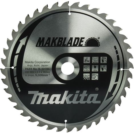Makita B-32786 Hoja de Sierra Circular TCT 305x30mm 40T Madera (1/3)