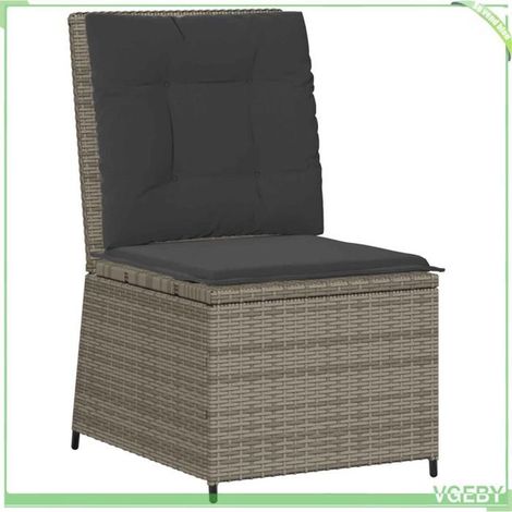 Canapé de jardin - FAFEICY - 3394478 - Inclinable - Polyrotin gris - Cadre acier traité (1/5)