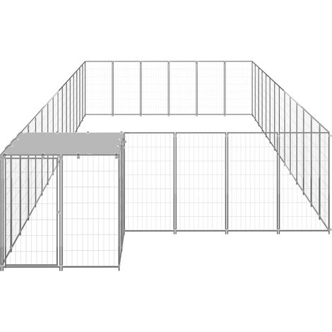 Maison Exclusive - Chenil Argenté 26,62 m² Acier