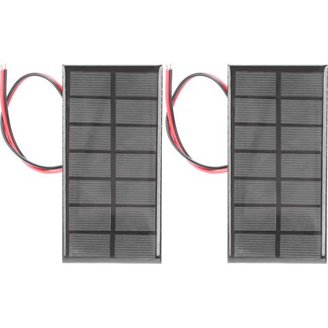 2 cellules solaires miniatures 3.5V 250mA en époxy, panneau photovoltaïque DIY en polysilicium, chargeur solaire avec câble 30cm, lot de 2 (1/5)