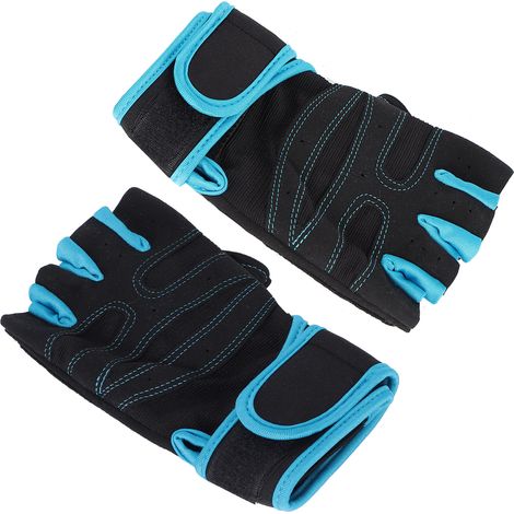 Halbfinger-Schutzhandschuhe für Fitness, rutschfest, mit Handgelenkstütze und für Gewichtheben (M) (1/5)
