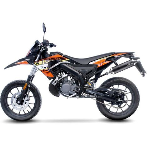 Embout d'échappement/silencieux LeoVince X-Fight Carbon, Aprilia RX / SX 50 Euro4 18-20 / Derbi Senda X-Treme 50 Euro4 18-20 (E) (1/2)