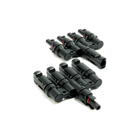 1 - 6 fach Solarstecker kompatibel mit MC4 Solarkabel Y-Verteiler für Solaranlage T 4 fach Stecker
