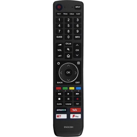 Telecomando di ricambio EN3X39H per TV H50U7AUK da 50, 55 e 65 pollici (modello U7A). (1/2)