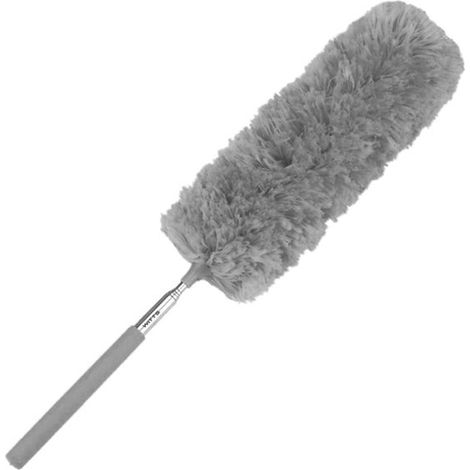Brosse à poussière extensible pour nettoyer meubles étagères plafonds et autres surfaces avec manche réglable 1 pièce couleur grise (1/5)