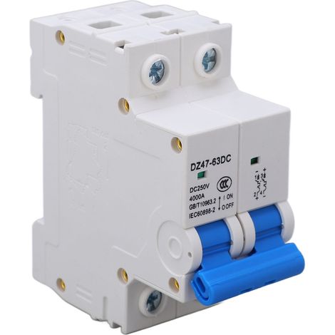 Disjoncteur photovoltaïque DC 2P 4KA, capacité de Segmentation, ignifuge, PV Miniature Air DC250V 32A (1/5)